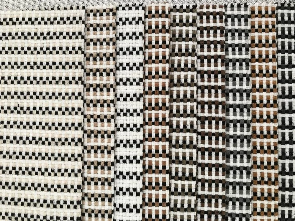 1808 Chinese Cheap Luxurious Texture Color Antistatic 100% Polyester Linen Fabric For Sofa