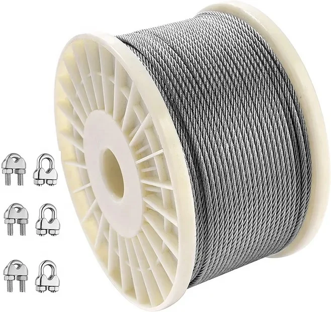 7X7 304 Stainless Steel cable 0.6mm stainless steel wire Rope 7*7 for marine