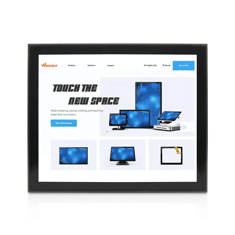 17 дюймов сенсорный экран все в одном ПК промышленная панель 3 мм 10 мм опционально ободок для рабочего