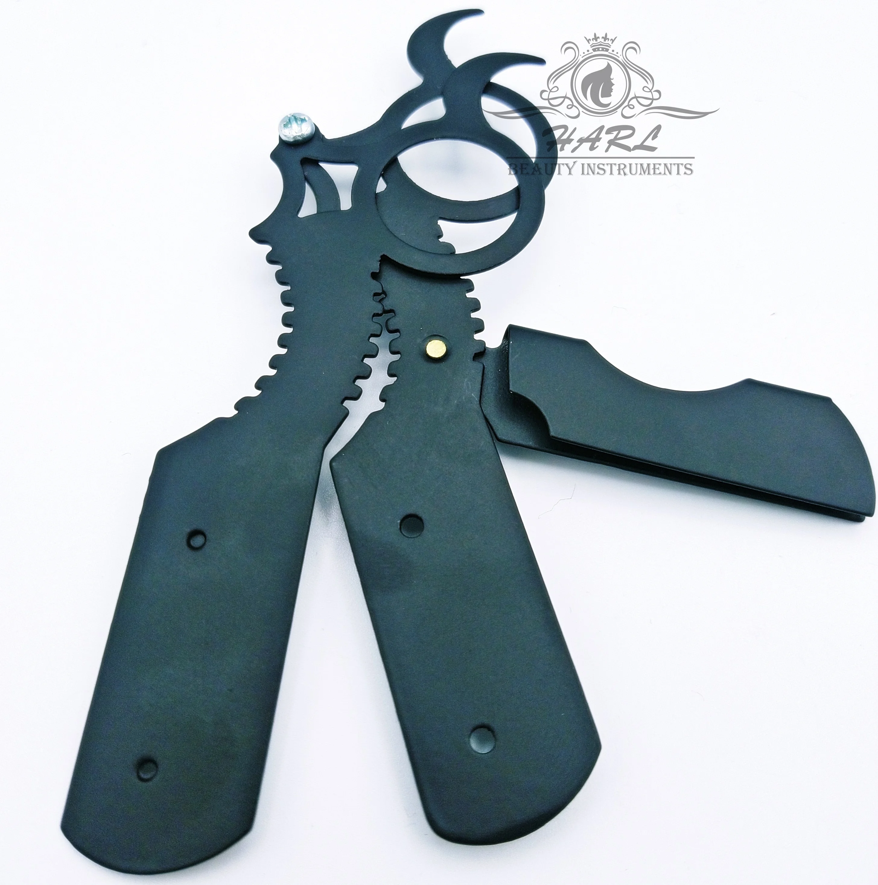 Key Chain Blade Replaceable Barber Razor Powder Coated Stainless Steel Under Custom Logo Non Disposable Style Black Single Blade