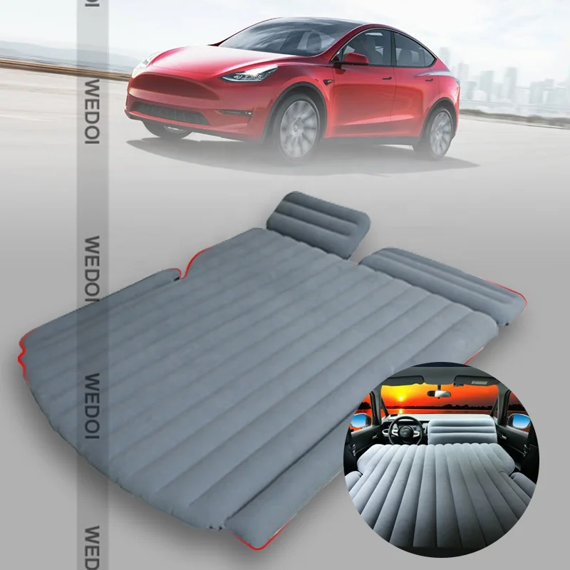 Car Air Mattress Travel Bed For Tesla Model Y 1.9 m Moisture-proof Inflatable Mattress Air Bed Car Back Seat Sofa