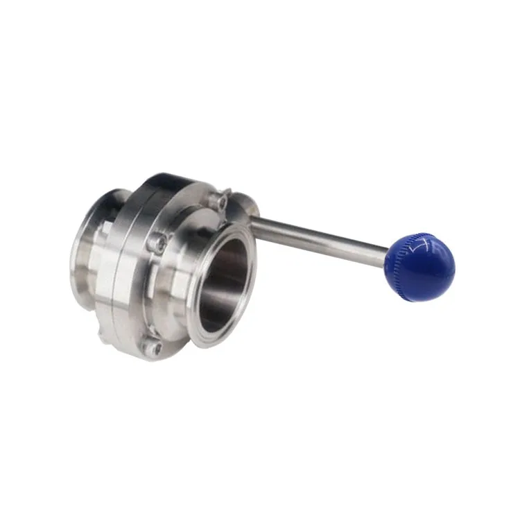 1 5 дюймов 2 дюйма 3 4 гигиенический SS304 SS316 зажим клапан-бабочка с ручной ручкой