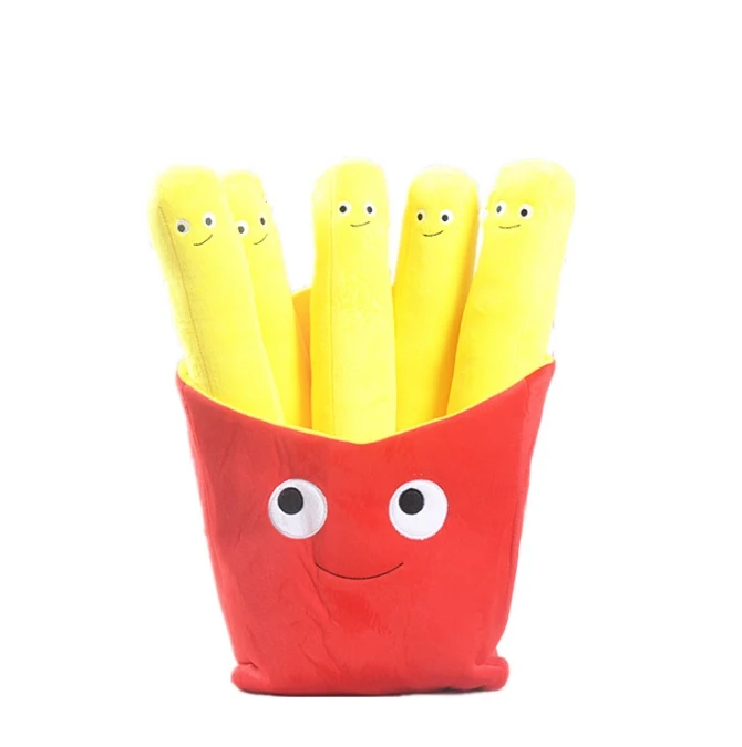 Plush Food Pillows Cute French Fry Plushie Toy Stuffed Animals Removable Plush French Fries Funny Creative Simulation