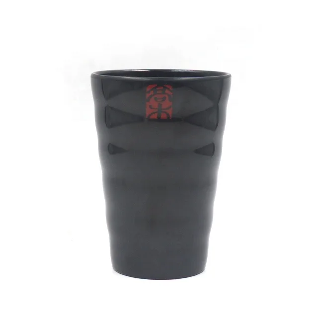 Черная кофейная кружка с логотипом завода Гуанчжоу, пластиковая чашка с принтом на заказ с ручкой