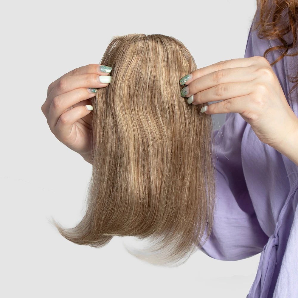 Raw 100% Remy Human Hair Clip-In Bangs Natural Virgin Cuticle Bangs Over Head Clip on Hair Extension