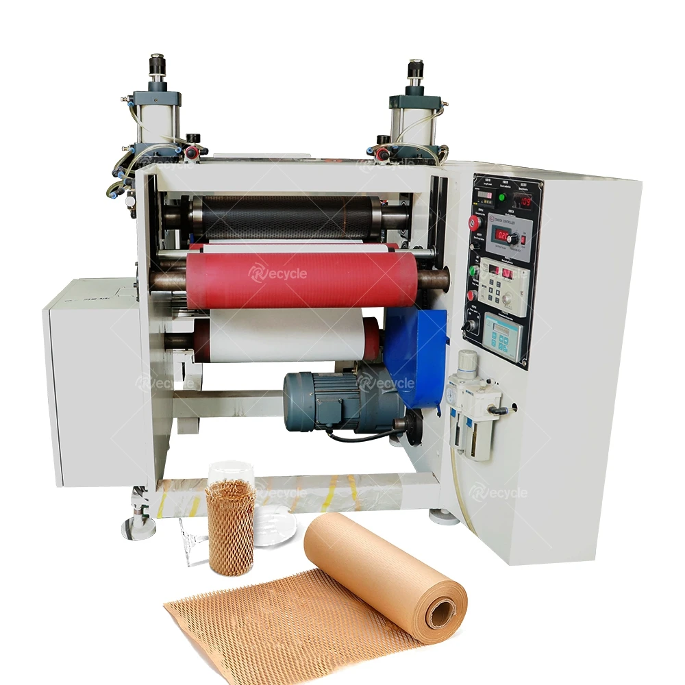 Kraft Paper Rewinding Cutting Machine Multifunction Honeycomb Paper Cushion Making Machine