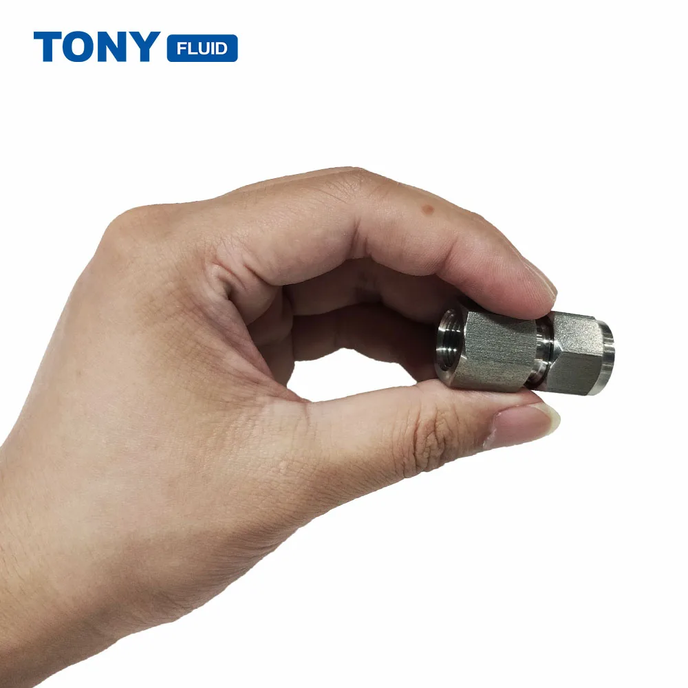 G BSP NPT Female Thread Double Ferrule Union Tube Connector SS316 Compression Tube Fitting