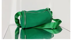 2023 Summer Women macaroon Neoprene Nylon Candy Barrel Shape Crossbody Bag Handbag