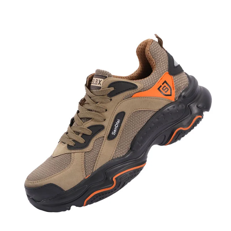 Мужские ботинки для пешего туризма Smash устойчив к атмосферным воздействиям и прокол Доказательство защитная обувь Нескользящая легкая дышащая рабочая обувь со стальным носком