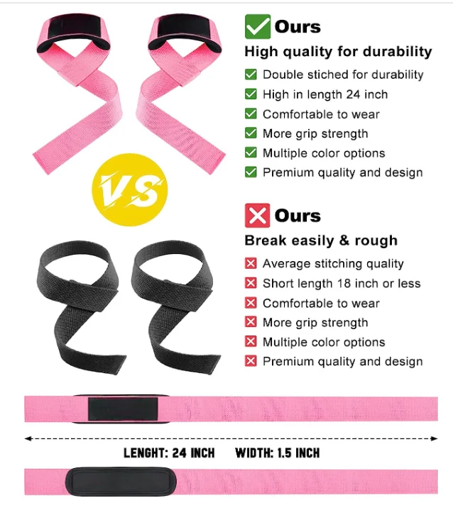 Figure And Lifting String Sports Bra Lifting Wrist Straps And Support Anti Slip For Weightlifting Fitness