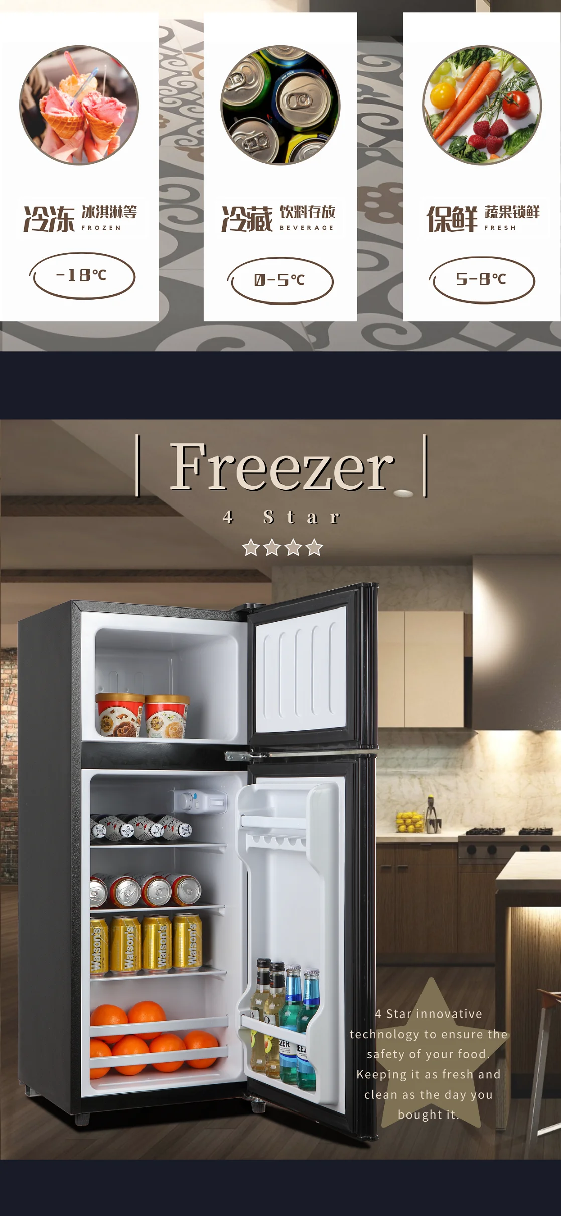 air conditioning parts small refrigerator four doors 360L No frost refrigerator small refrigerator