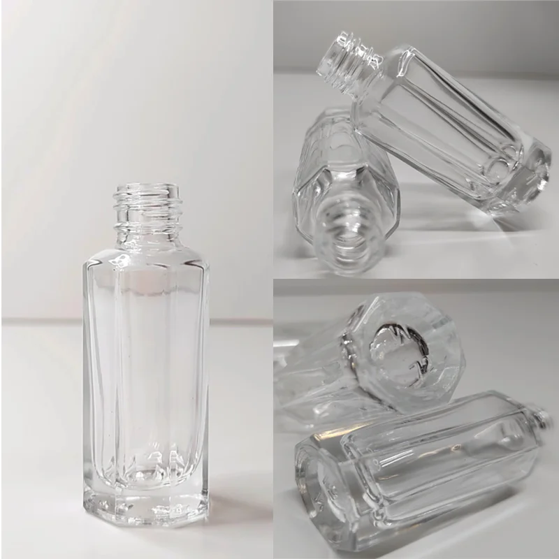 Reusable oil bottle High quality 3ml6ml9ml12ml empty essential oil octagonal bottle glass