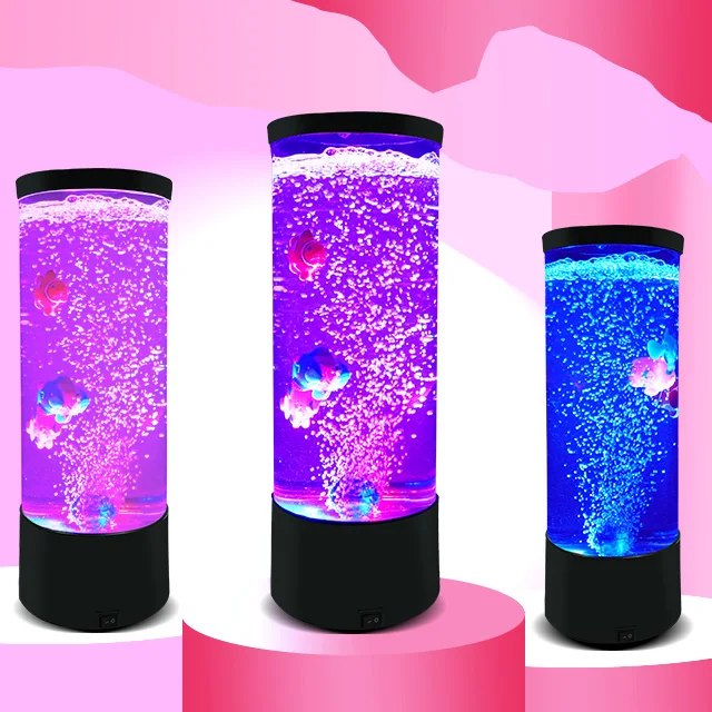 New Design Aquarium Light Night Light Christmas Gifted Detachable Floor Led Multi-color Bubble Fish Lamp
