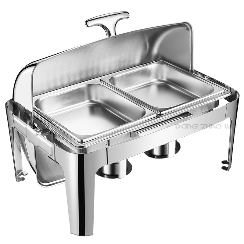 9L Chaffing Dishes Buffet Catering Stainless Steel Luxury Food Warmer Gold Hydraulic Cheffing Chafing Dish Buffet For Catering