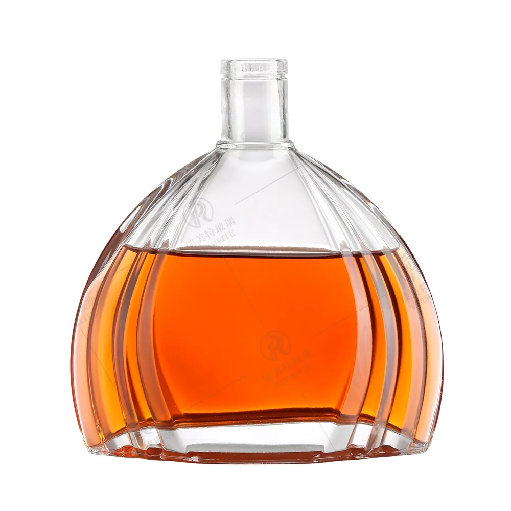 hot chinese products of 500ml 750ml transparent empty XO glass bottles brandy bottles