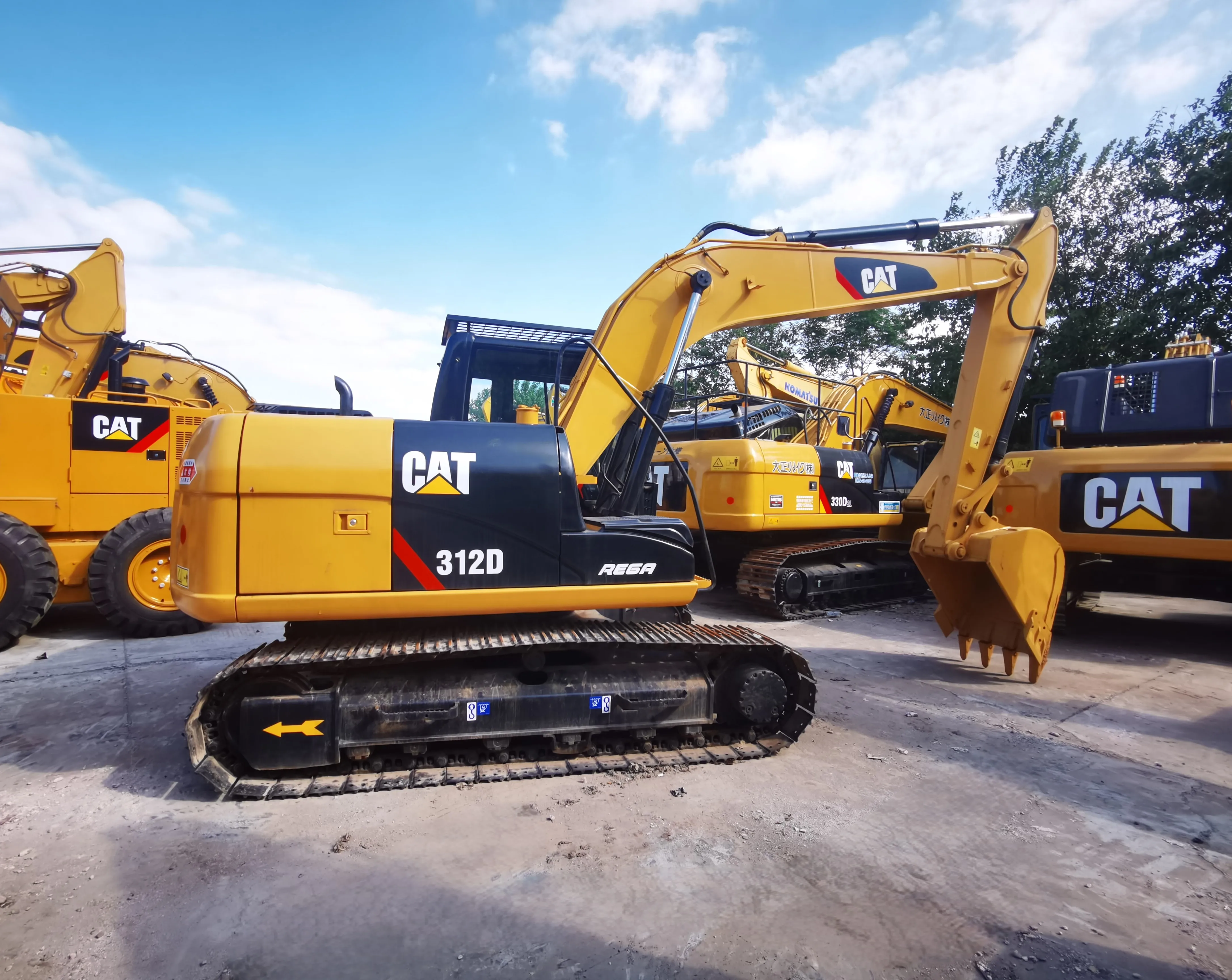 Мощный 12-тонный гусеничный экскаватор Caterpillar CAT312D 312D2 с коротким использованием 1-1000 ч 72 кВт