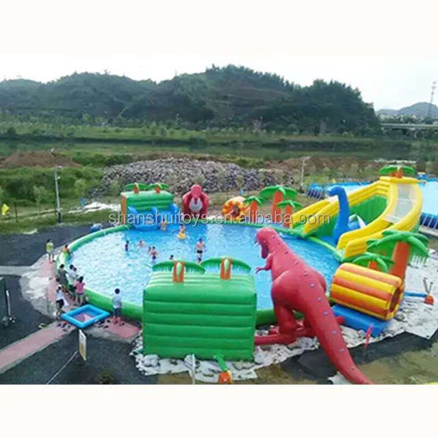 outdoor Inflatable water games wholesale water park equipment inflatable obstacle course inflatable water splash park toys