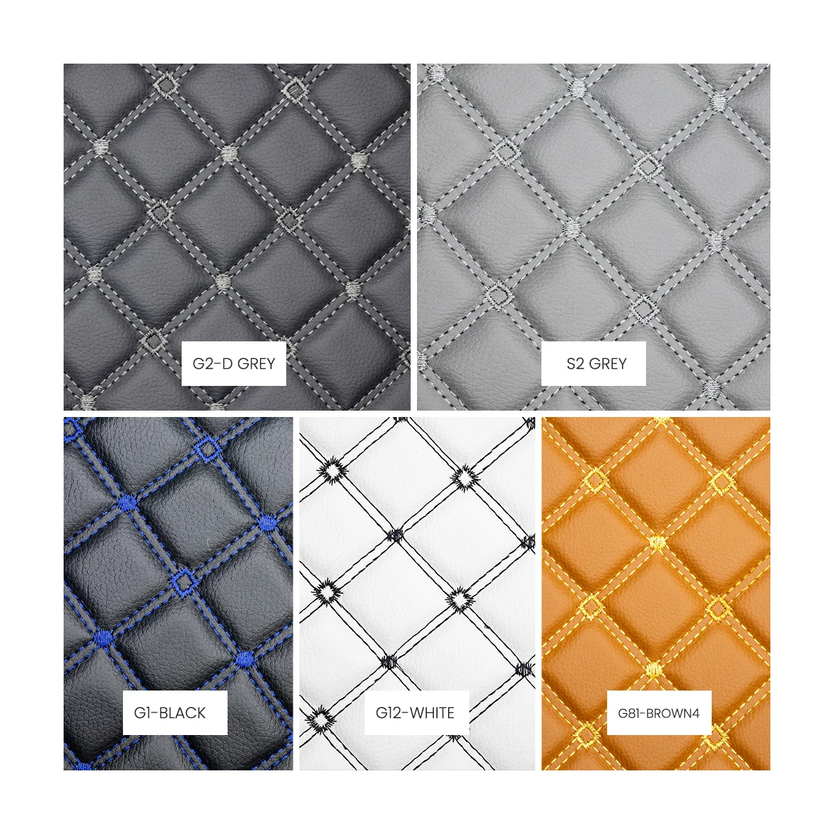High Quality Geometric Pattern Pvc Faux Leather For Car Floor Mats, 3D Embroidery Sponge Rexin Leather For Furniture Upholstery