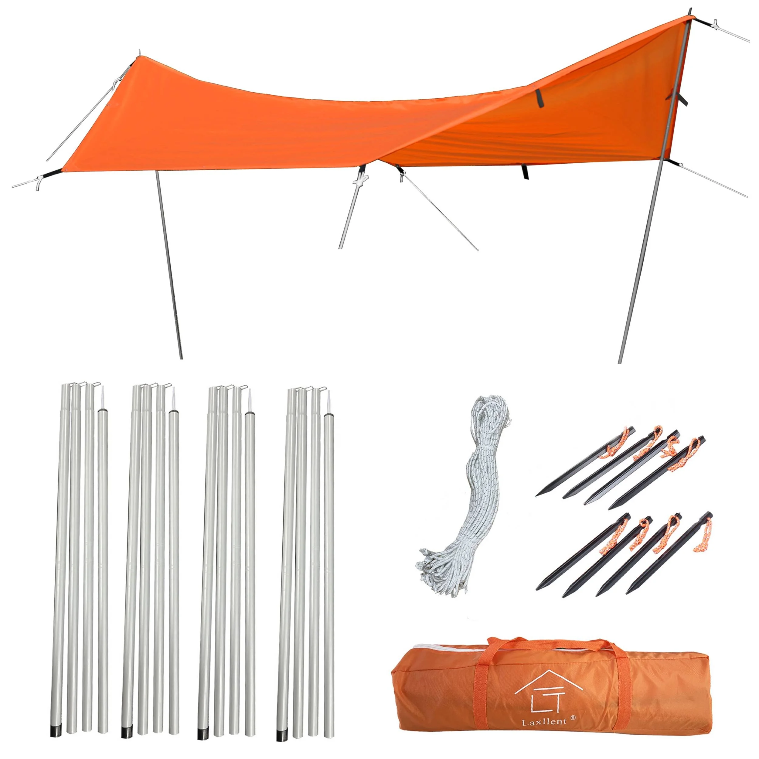 Outdoor Waterproof Tarps, Heavy Duty Beach 210D  Oxford Poly Cloth Waterproof Rain Tarp for Camping Travel