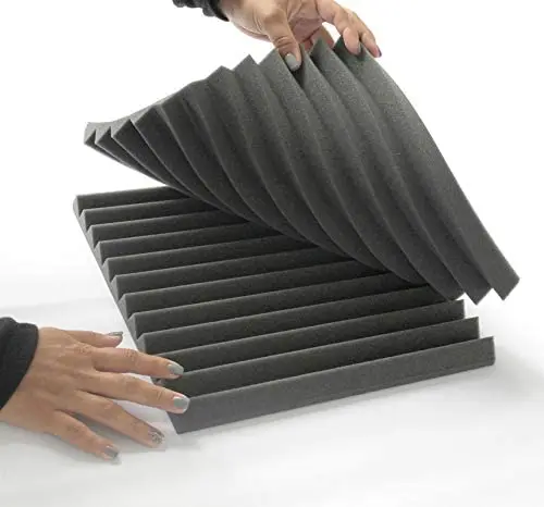BOSTOP Acoustic Foam Wedge Soundproofing Wall Tiles Sound Proof Foam Panels Acoustic