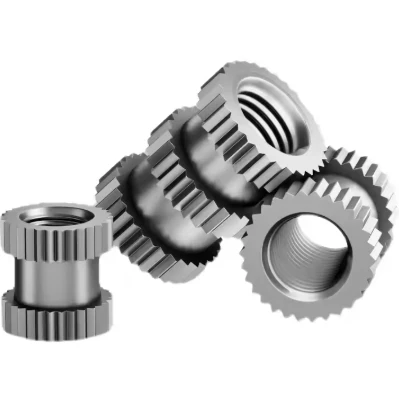 Custom Straight Grain Knurled GB809 Series Female M2 M3 M4 M6Thread Insert Nut Stainless Steel Injection Insert for Plastic