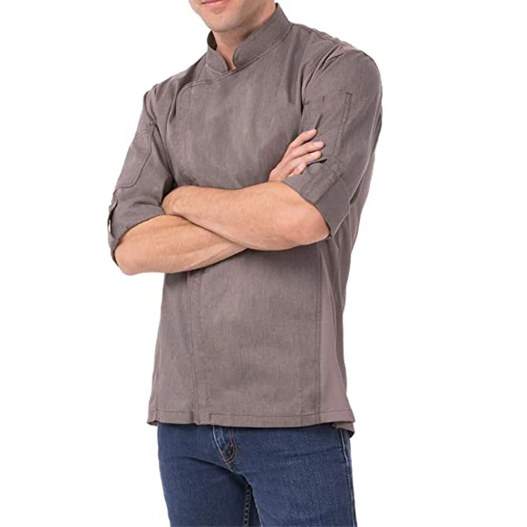 Wholesale Brand New High Quality Kitchen Chief Cook Chef Cook Uniforms with Zippers Set for Men and Women