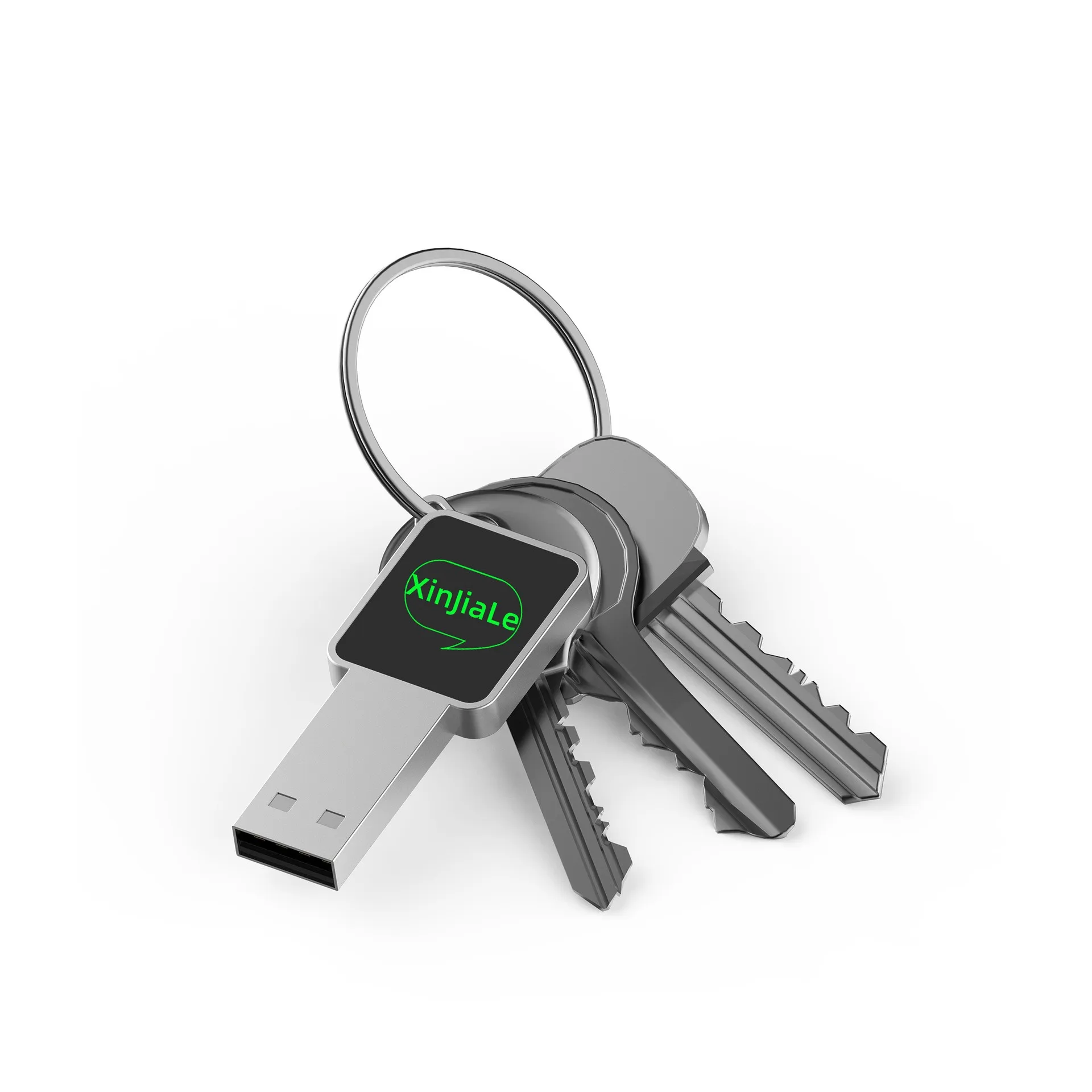 2025 рекламная Светодиодная лампа и usb-флеш-накопитель с логотипом металлический брелок для ключей модные Usb пользовательским