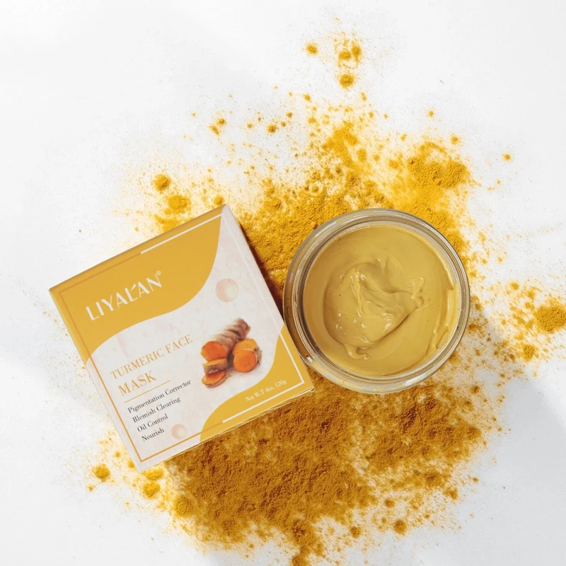 Private Label Tumeric Bentonite Whitening Anti Aging Moisturizing Organic Turmeric Facemask Clay Facial Mask