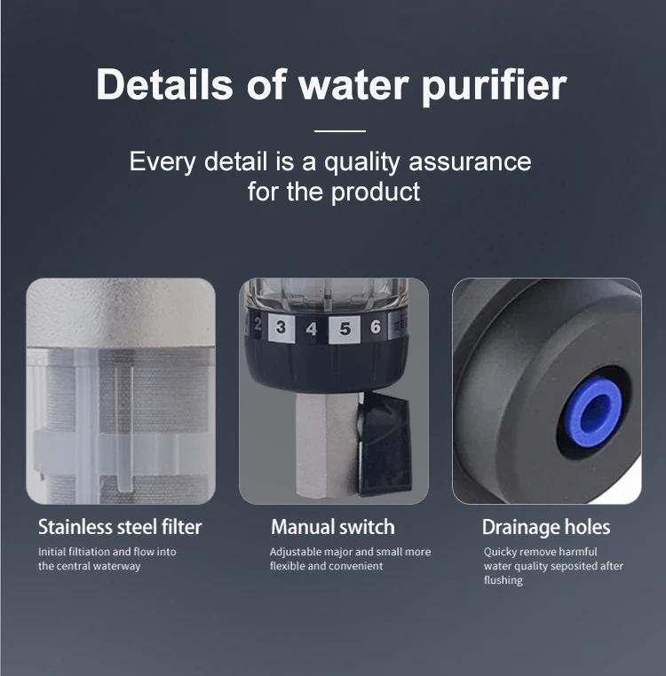 Home Drinking Water Faucet Prefilter Spin-Down Sediment Anti-Limestone Filter Water Filters for Better Tasting Water