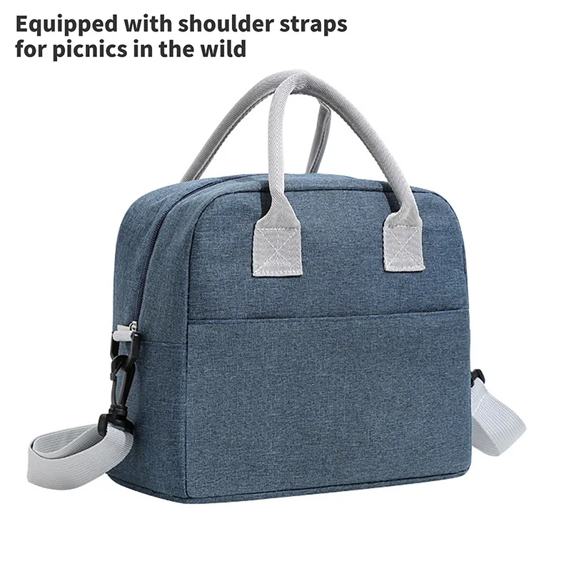 Should Strap Handle Cooler Bag Portable Food Bag for Women Work Student Thermal Lunch Box Bag