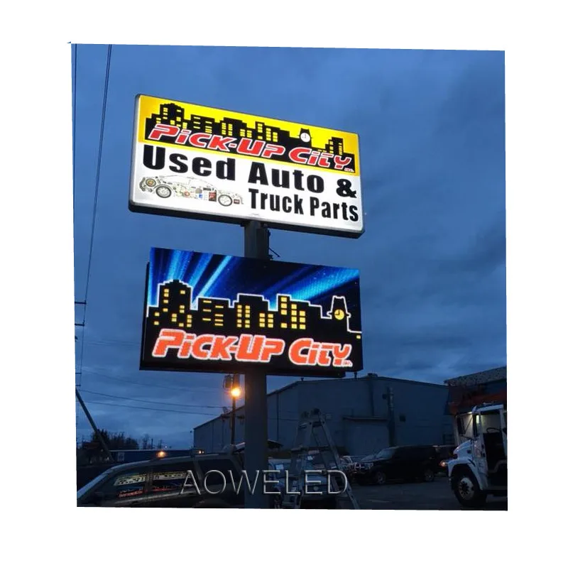 AOWE Digital Advertising Double Sided LED Highway rode side Advertising Large Digital LED Billboards