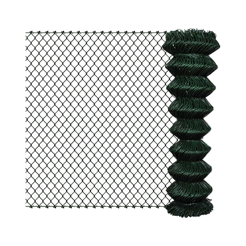 8ft 6ft Galvanized Diamond PVC Fence Roll 100ft 50ft Black Vinyl Coated Chain Link Low Maintenance Steel Frame Security Security