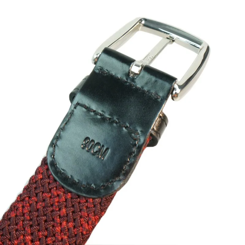 Belt Men Braided Elastane Double Layer Colorful Casual Alloy Buckle Wholesale Fashion Stretch Adjustable Belt