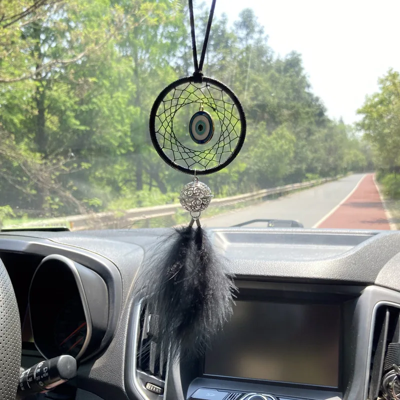 New Arrivals Lucky Blue Eye Dream Catcher Car Pendant Home Decor Outdoor Wind Chime