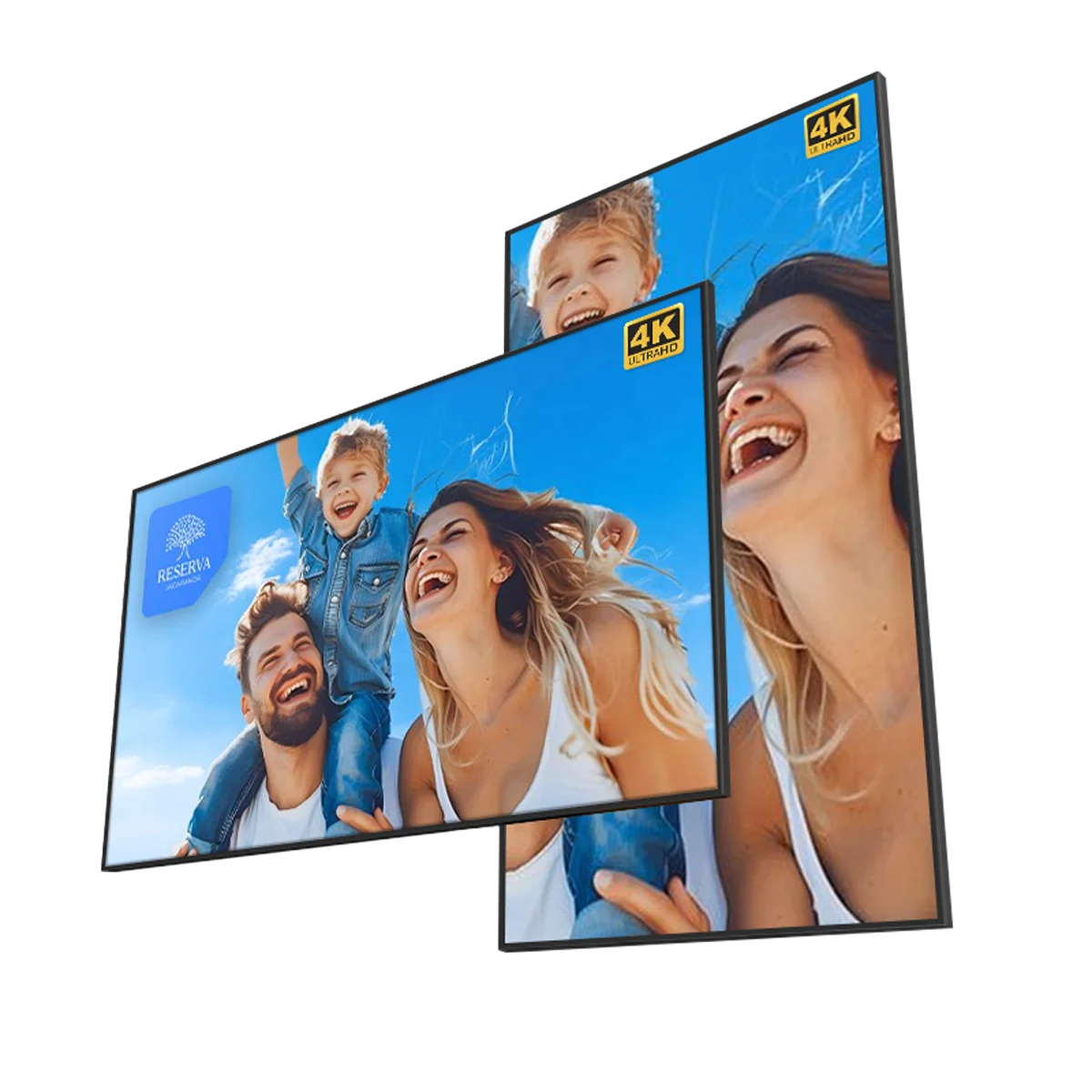 Narrow Bezel ultra Thin Design 32in 43in 55in QLED 4K Display Indoor Advertising Display Screen