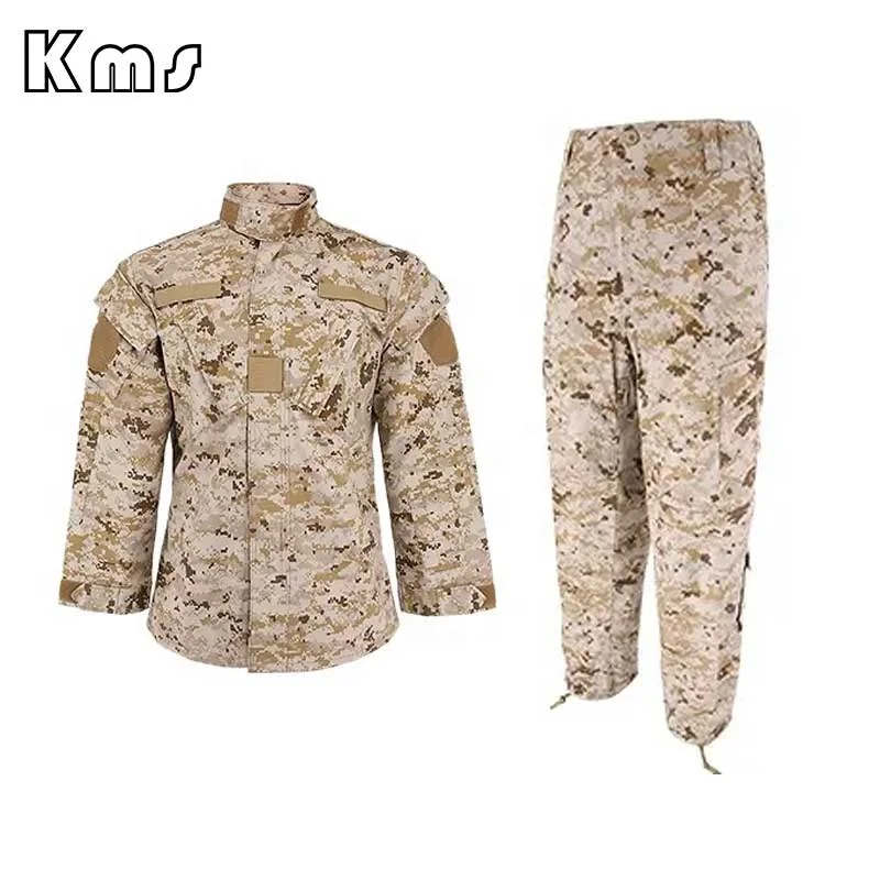KMS Custom Wholesale 65% Polyester 35% Cotton Outdoor Camouflage Clothing Fatigue ACU Combat Tactical Uniform Suit