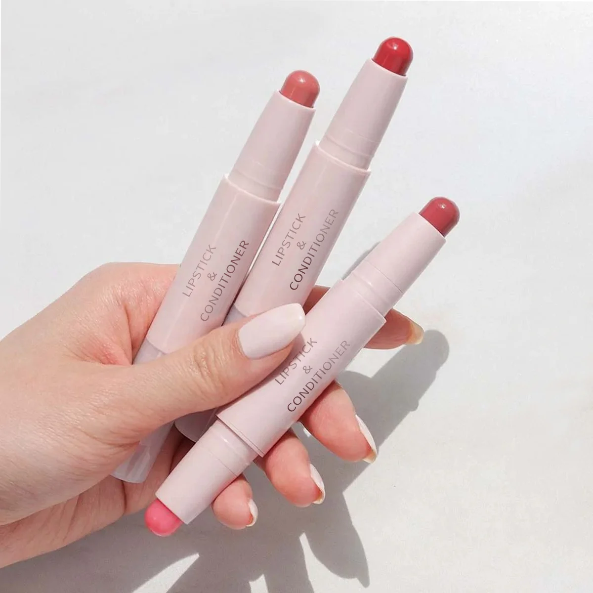 Новый двойной увлажняющий бальзам для губ, цветной крем, фирменная торговая марка, палочка для губ, оптовая продажа, легко смягчаемая тонированная помада, бальзам для губ