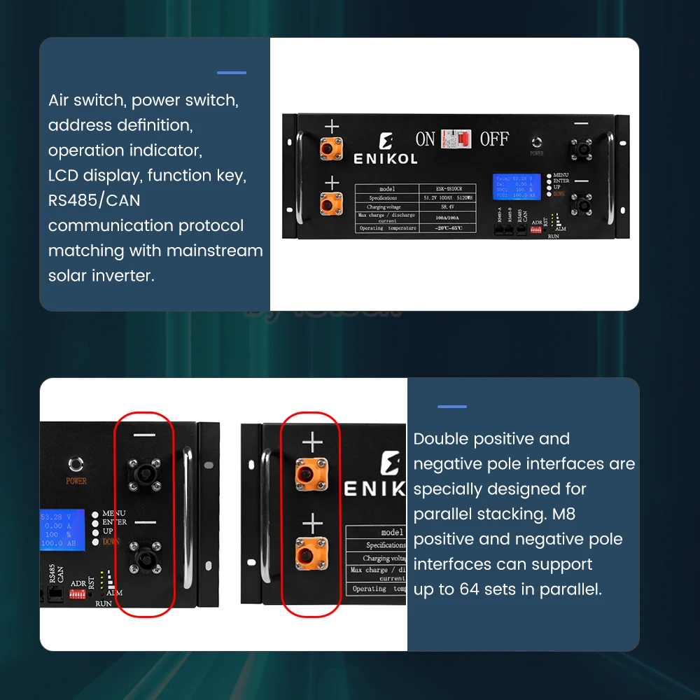 Energy Storage System Smart 15kwh 48v Lifepo4 Battery Lithium Ion Solar Battery Pack 48v Lifepo4
