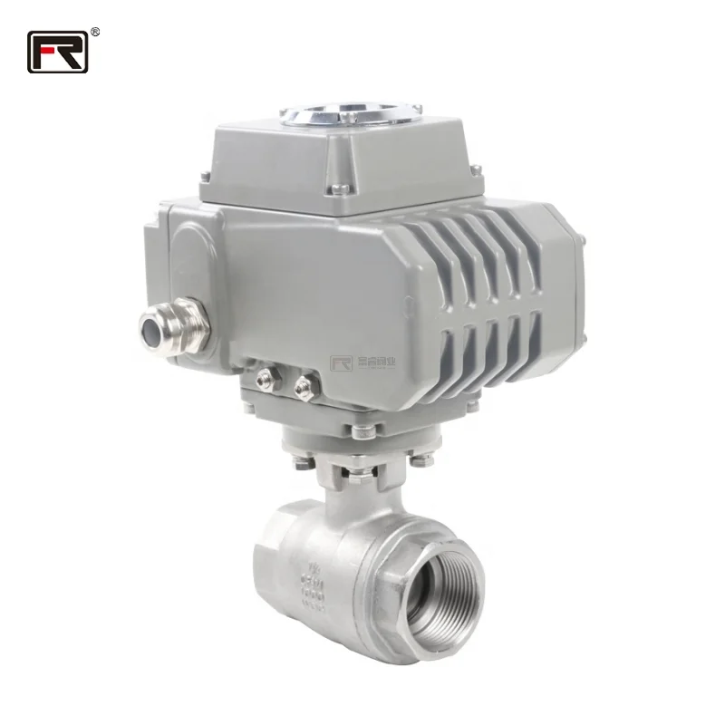 FURUI Electric 2pc ball valve ss304/316 2way BSP DN25  Electrical Actuator Ball Valve Motorized Type Electric Ball Valve 1000psi