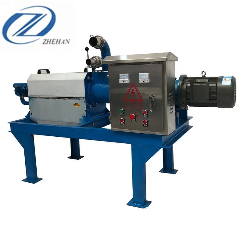 biogas residue Dewatering Machine solid liquid separator slurry drying used manure separator with slant screen
