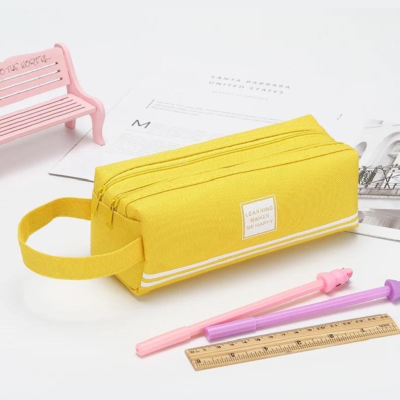 Customizable Large capacity pencil case creative and multifunctional double-layer pencil case pupil pencil bag pouch for girls