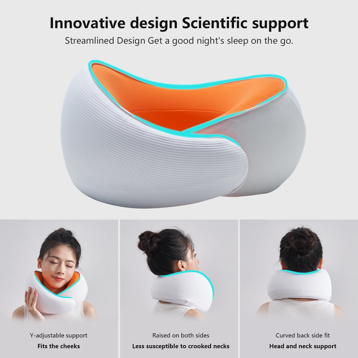 Wholesale pillow  Comfortable Car Headrest Foam Travel Pillow slow rebound good quality travel neck pillow