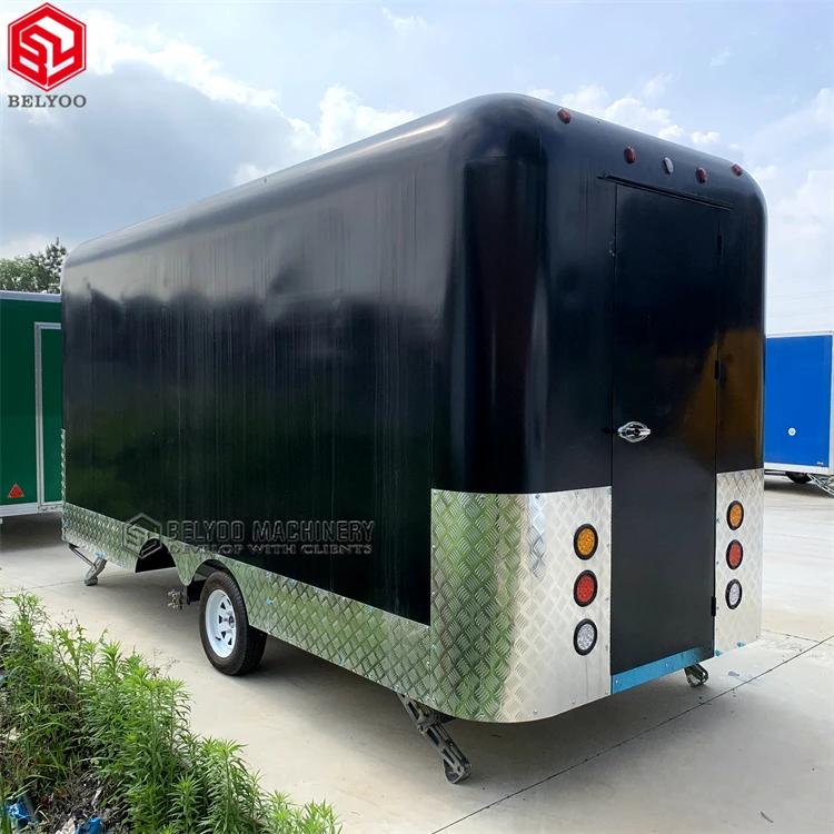 Custom Multifunction Outdoor Custom Mobile Airstream Type of Trailer, Mobile Stage Truck Silver Trailer for Small Business