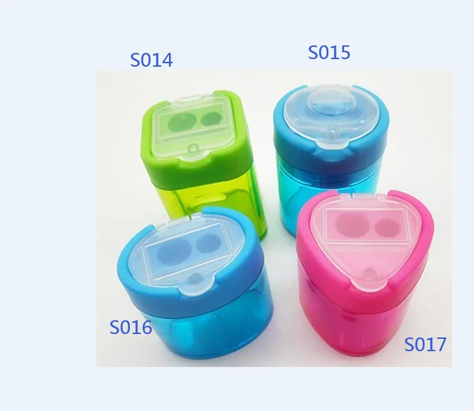 Lipstick-shaped 8mm 12mm two hole cosmetic pencil sharpener