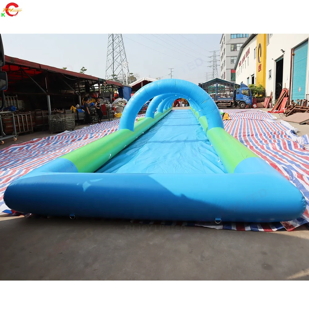 Free Shipping 30x3m inflatable water slide with arch for water spray tube inflatable slide the city long slip n slide