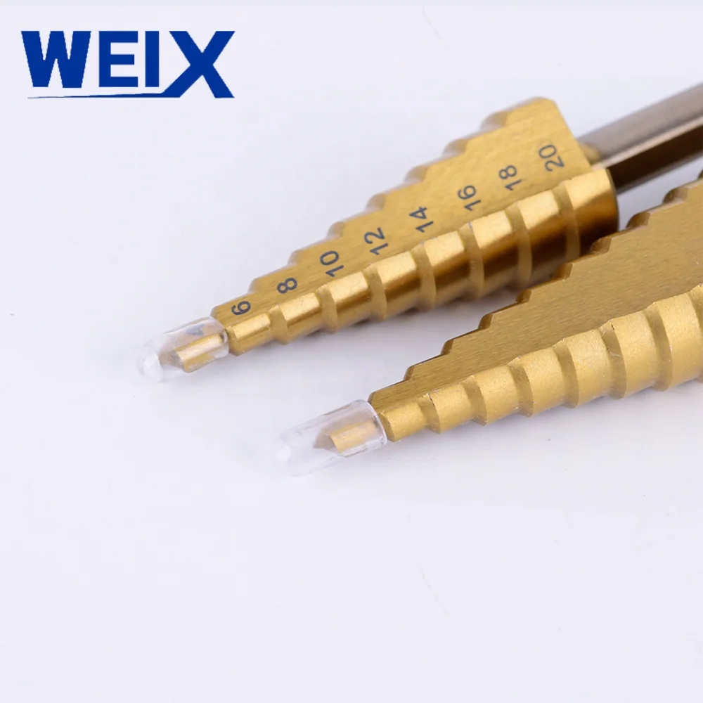 HSS Triangle Drill Pagoda Step Drill Bit Hole Cutter Opener Tools 4-32mm 4-20mm