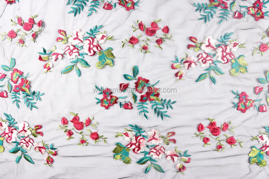 High quality flower black net embroidered mesh 135cm lace fabric