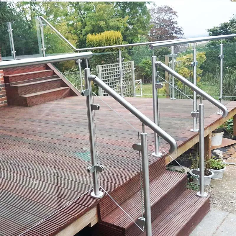 Indoor round type railing stainless steel railing accessories balcony wood handrail for sale