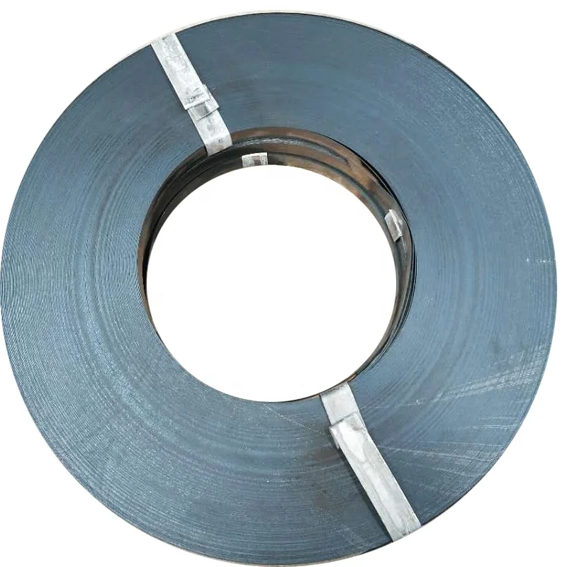 Blue/Galvanized/Black Painted Packing Steel Strapping Band Oscillated Wound Black Waxed Metal Strapping