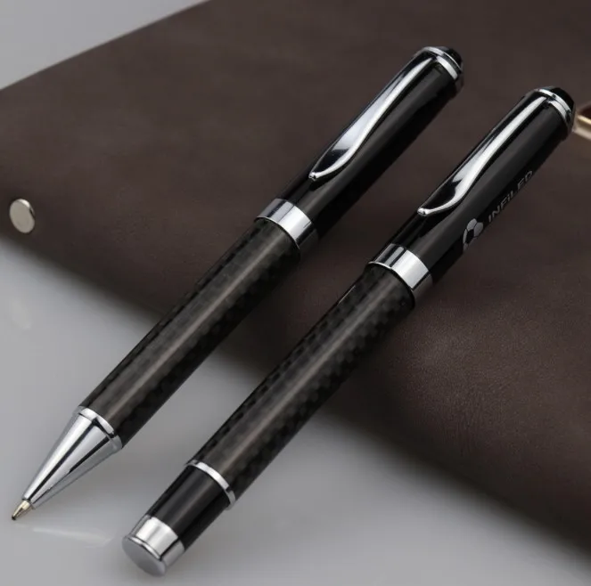 Тяжелая Роскошная шариковая ручка с логотипом на заказ из углеродного волокна 202